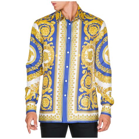 mens versace shirts cheap|Versace long sleeve shirt men.